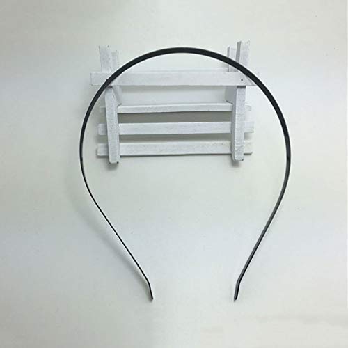 Lurrose 30 unids 5 MM llano artesanía metal diademas pelo aro diy accesorios para el cabello