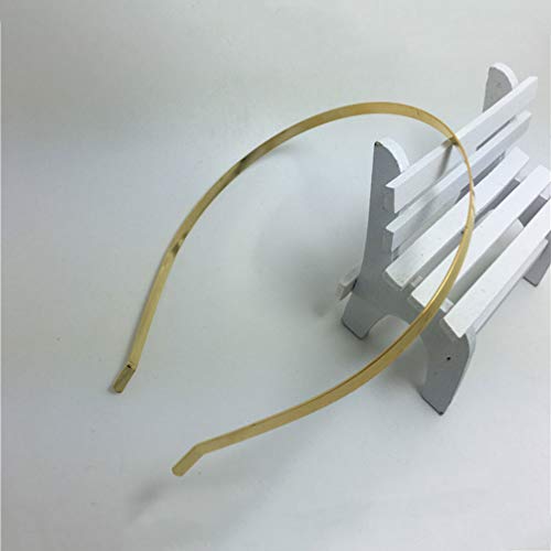 Lurrose 30 unids 5 MM llano artesanía metal diademas pelo aro diy accesorios para el cabello
