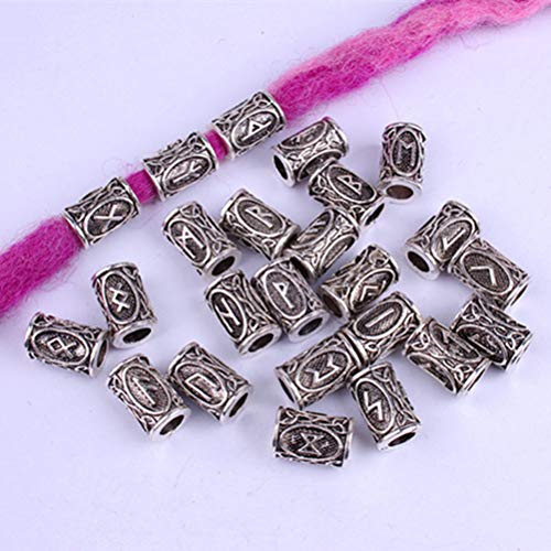 Lurrose 31pcs Vintage Hair Tube Beads Metal Dreadlocks Cabello puños trenzas de la joyería de accesorios de pelo