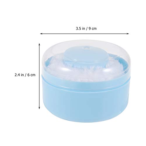 Lurrose Esponja de Solpa de Polvos con Caja para Ducha de Cuerpo de Bebé 2pcs