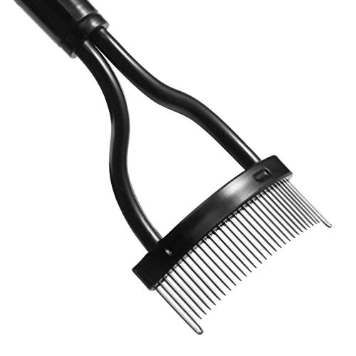 lurrose metal pestañas peine wimperntrenner pestañas Mascara aplicador peine (Negro)