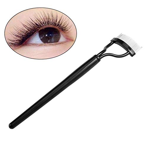 lurrose metal pestañas peine wimperntrenner pestañas Mascara aplicador peine (Negro)