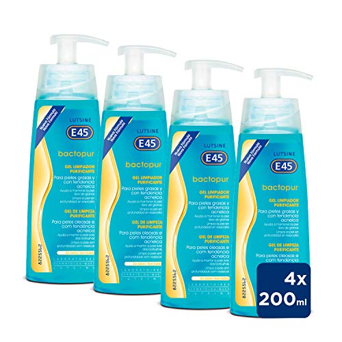 Lutsine Bactopur Gel Limpiador Purificante para Pieles Grasas y Acné - 4x 200 ml