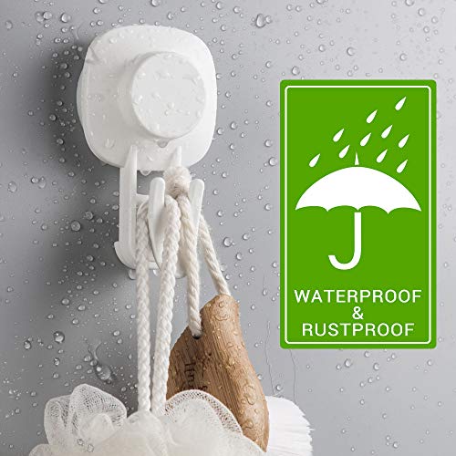 Luxear Ganchos de succión Ganchos de Ventosa de vacío Fuertes Ganchos de plástico extraíbles sin Taladro Gancho de succión Fuerte Sujeta hasta 5 kg Gancho de succión de baño de Cocina