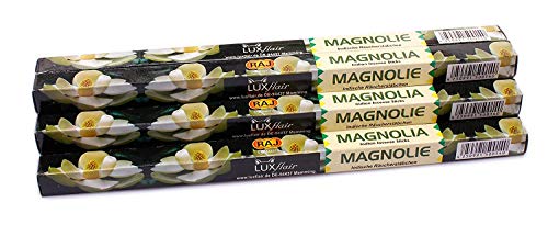 Luxflair Premium Magnolie - Varillas de incienso (tamaño XL, 10 paquetes de 8 varillas de incienso (80 unidades), larga duración de combustión de aprox. 45 min