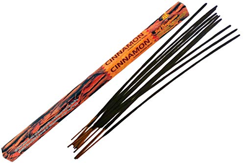 Luxflair Varitas de Incienso prémium, Canela, Juego XL con 10 Paquetes de 8 Varillas de Incienso (80 Unidades), Larga duración de combustión de Aprox. 45 min.