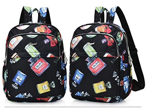 LUXIAO 2018 Nueva moda de color salvaje flor de impresión a prueba de agua de gran capacidad de la mochila de las mujeres (6)