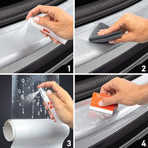 Luxshield Película Protectora Maletero Juego Completo - B-MAX B232 I 2012-2017 - Protección Parachoques contra Rasguños, Pintura - Transparente Brillante