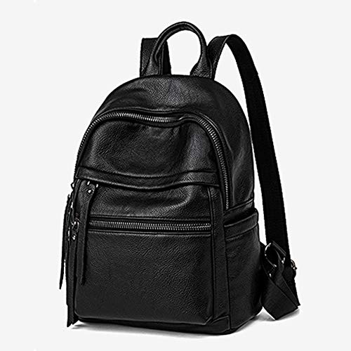 LWLW Mochila De Cuero para Mujer,Bolso De Ocio De Gran Capacidad,Bolso De Viaje,Bolso De Moda De Cuero Suave,Mochila De Piel De Vaca