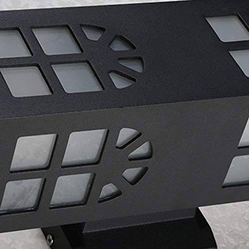 Lxyfc Impermeable lámpara de Uso doméstico al Aire Libre escaleras al Aire Libre Modern lámparas LED Sencillo Tubo de Aluminio Hueco Pared Pared Pared (Color: Negro) TB (Color : Black)
