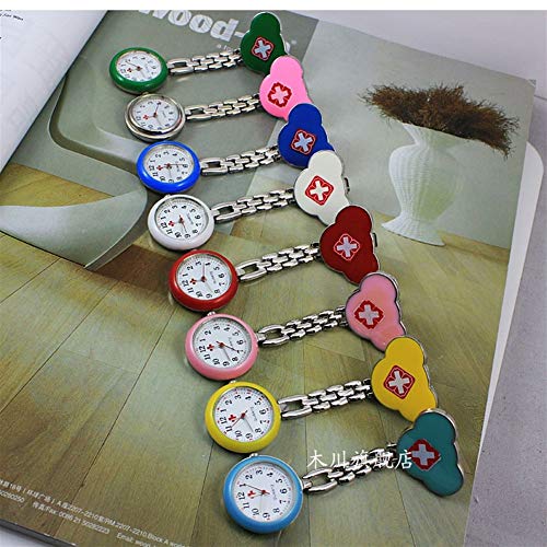 LYF Dedicada enfermera reloj de bolsillo de los hombres y las mujeres reloj de bolsillo de pecho de silicona reloj clip de la batería escuela de medicina electrónica higiénico lindo reloj de cuarzo Re