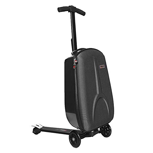 LYY La Maleta de la Vespa de 20 Pulgadas, Caja de embarque portátil con Varilla de tracción con Sistema de Frenos, Plegado rápido + Cuerpo de la Caja Puede ser reemplazada,Black