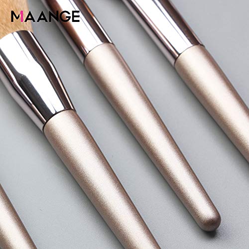 MAANGE 10 Pieces profesional de brochas de maquillaje Conjunto de pinceles de maquillaje Set Makeup Brush Profesional Pincel de Maquillaje