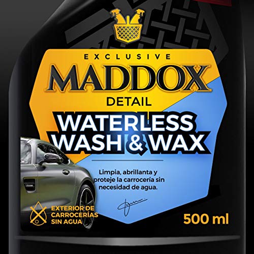 Maddox Detail - Waterless Wash & Wax - Cera Carnauba Limpieza sin Agua para Coches (500ml)