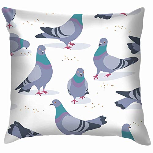 Made Rock Doves On Pigeon Throw Pillows Covers Accent Home Sofá Funda de cojín Funda de Almohada Regalo Decorativo