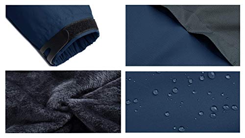 MAGCOMSEN Chaqueta de invierno para hombre de montaña caminando senderismo chaquetas de forro polar polar polar para hombre parka para esquí nieve patinaje azul