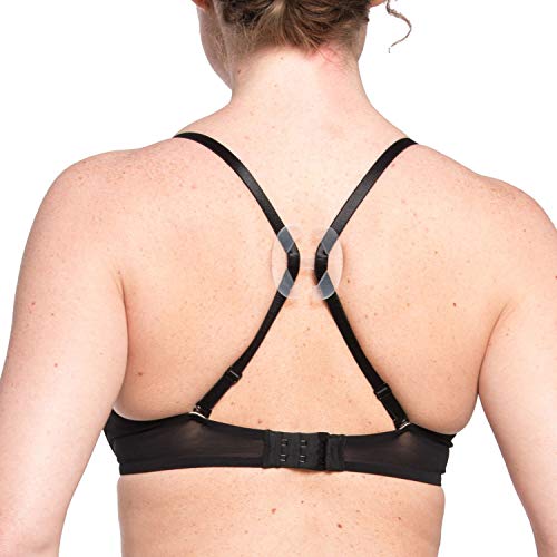 MAGIC BODYFASHION Magic Clip Sujetador, Transparente (Transparente 6440), Medium (Talla del Fabricante: Talla única) (Pack de 4) para Mujer