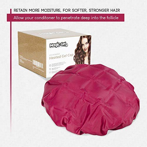 Magic Gel - Gorro térmico para el cabello:corro de vapor para acondicionamiento profundo para tratamiento térmico (microondas)