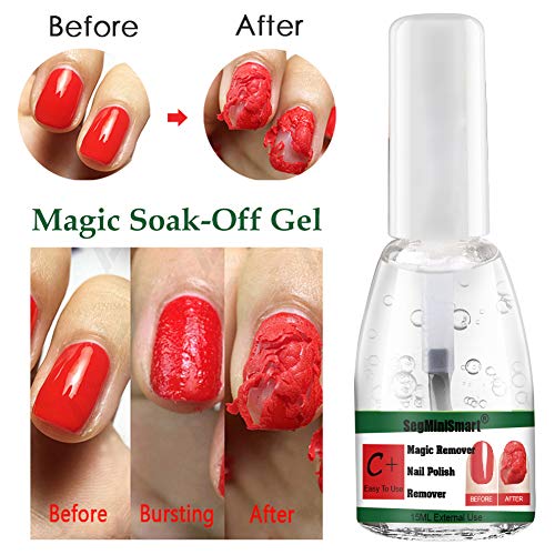 Magic Gel,Removedor de Gel de Uñas,Removedor Esmalte Permanente,Gel Removedor mágico de esmalte de uñas,Removedor De Pegamento para Esmalte De Uñas