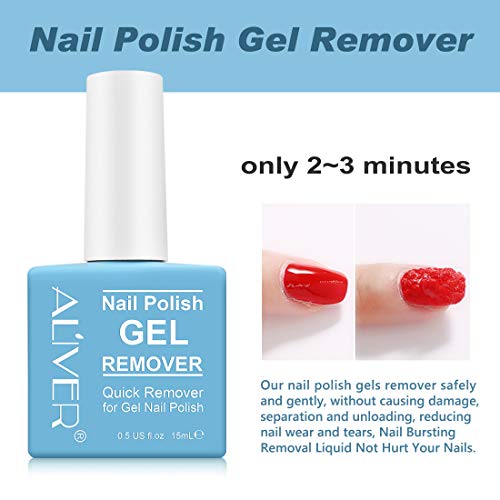 Magic Nail Polish Remover, Professional Soak-Off Gel Nail Polish Remover, Non-Irritating, Easily & Quickly Nail Polish Remover, Protect Your Nails, 15ML