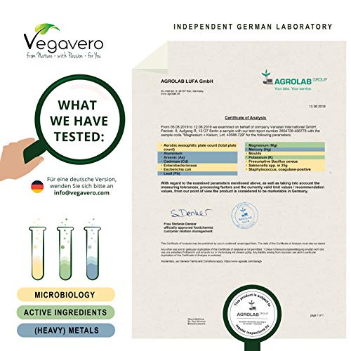 Magnesio + Potasio Vegavero® | Sin Aditivos & Apto Para Veganos | Testado en Laboratorio | 180 Cápsulas | Electrolitos & Sales Minerales | Relajante Muscular
