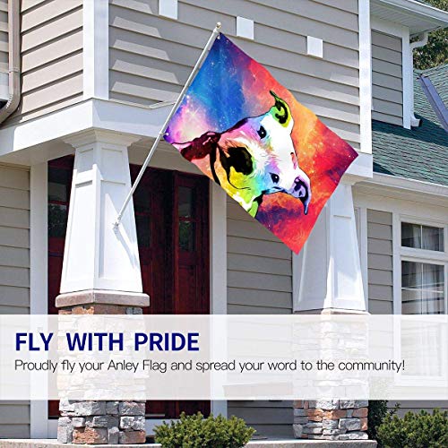 maichengxuan 3x5 Foot Rainbow Pitbull Printed Polyester Bandera, Designs Outdoor Bandera Home Bandera de Jardín Banner Breeze Bandera for Decorate Garden Courtyard