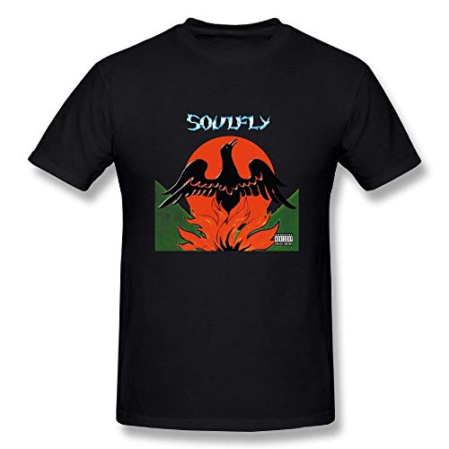 maichengxuan Camiseta Matta Soulfly Primitive para Hombre Negra