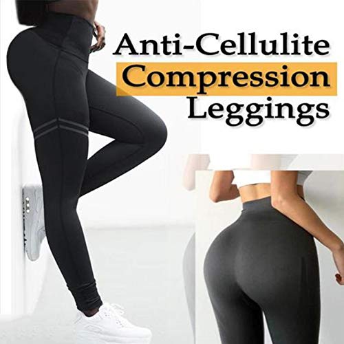 Majome Leggings Delgados de compresión anticelulítica de Cintura Alta para el Control de la Barriga y para Correr