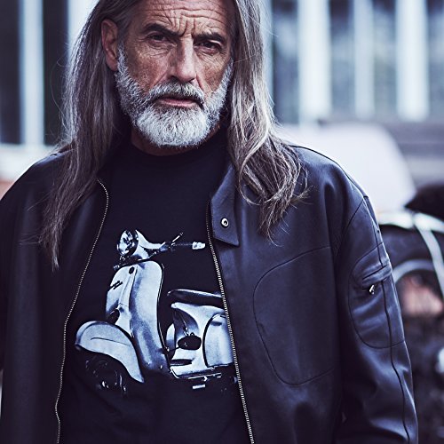 MAKAYA Camiseta Scooter 125 Vintage Primavera - T-Shirt Negro Hombre - Regalos y Accesorios M