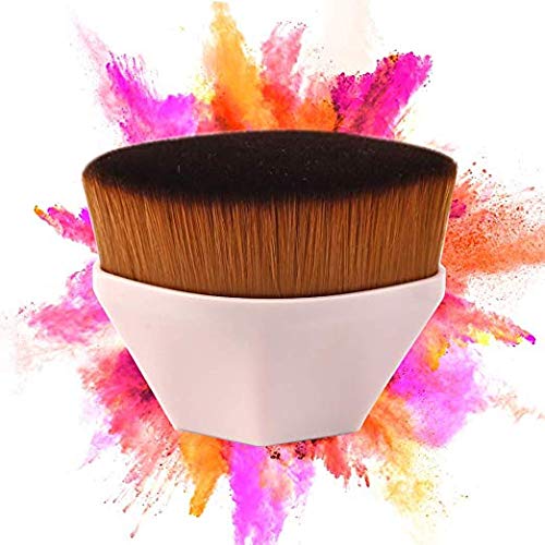 Makeup Foundation Brush 2PCS Kabuki Large Area Flat Top Face Blush Liquid Powder Flawless Foundation Brush Cosmetics Cream Simple Operation Seamless Brush 2PCS Makeup Brush