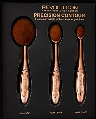 Makeup Revolution Precision Contour Brush Set Zestaw szczotek do konturowania twarzy 3szt.