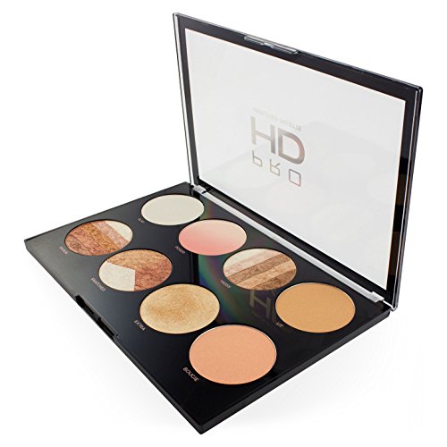 Makeup Revolution Pro HD Highlighter Palette Brighter Than My Future Paleta 8 rozświetlaczy do twarzy