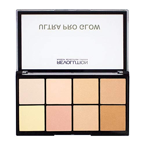 Makeup Revolution Ultra Pro Glow Highlighter Palette Paleta rozświetlaczy do twarzy