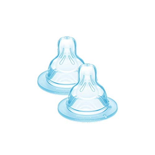 MAM Tetina 2 Flujo Medio A104 - Tetina de Silicona SkinSoftTM ultrasuave, para Bebés a partir de 3 meses, Blanco