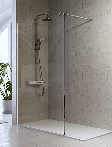 Mampara de Ducha Frontal de 1 cristal fijo - Cristal de Seguridad de 8 mm - Modelo Fresh (120 cm)