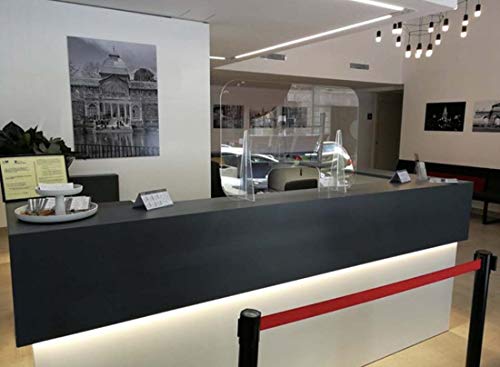 MAMPARA DE PROTECCIÓN METACRILATO TRANSPARENTE 90x60 HORIZONTAL