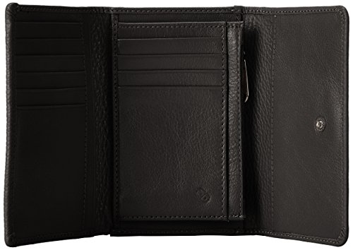 Mandarina Duck Mellow Leather Portafoglio, Billetera para Mujer, Negro (Nero), 10x21x28.5 cm (B x H x T)