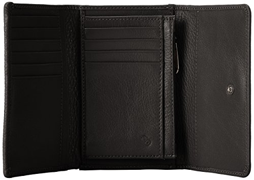 Mandarina Duck Mellow Leather Portafoglio, Billetera para Mujer, Negro (Nero), 10x21x28.5 cm (B x H x T)