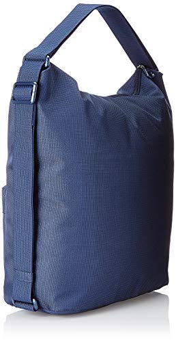 Mandarina Duck Mellow Leather Tracolla/Amphora, Bolso bandolera para Mujer, Azul (Dress Blue), 10x21x28.5 cm (B x H x T)