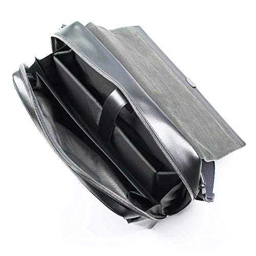 Mandarina Duck Times - Maletín de Cuero Mujer, Color Gris, Talla Einheitsgröße