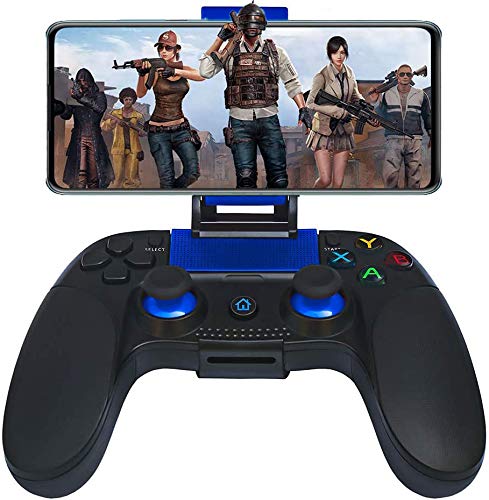 Mando para Android Inalámbrico, Maegoo Inalámbrico Bluetooth Movil Android Mando Gamepad Joystick Controlador con Soporte Retráctil para Android Teléfono Tableta