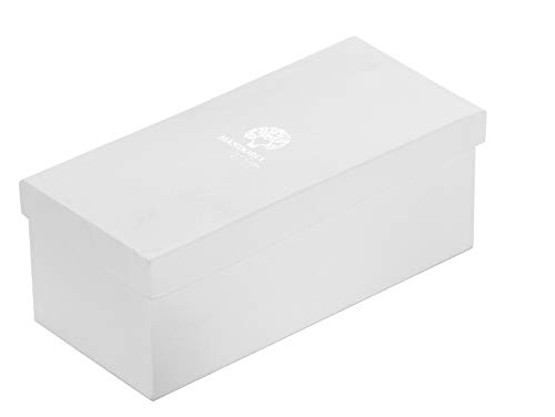 Mandorle by Paben almendras Color Plateado para bombonera, Reloj de Cristal Forma Corazón con Arena Blanca y Flor de Porcelana, Elegante Caja para bombonera, Regalo