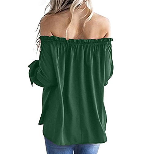 Manga del murc Mujer, Covermason Las Mujeres Batwing Manga Estrellas impresión Baggy Tops Blusa(L,Verde)