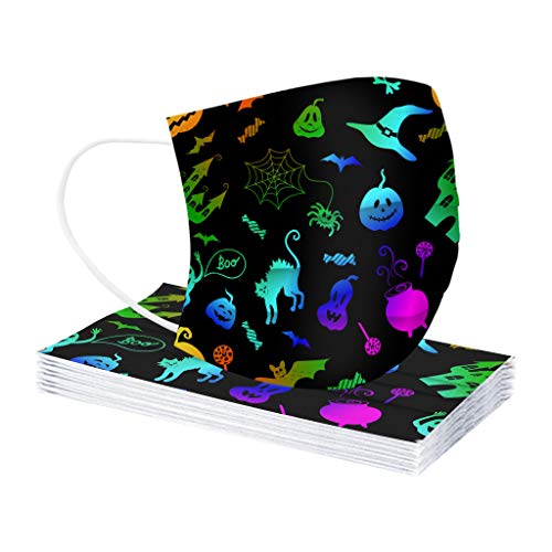 MaNMaNing Niños Protección 3 Capas Transpirables con Elástico para Los Oídos Pack 50 unidades 20200903-MANING-HL50 (Halloween 1)