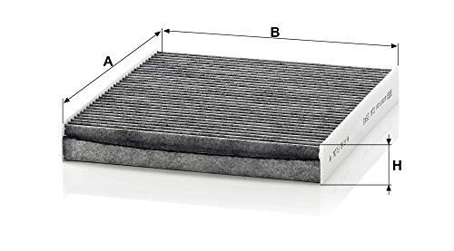 MANN-FILTER CUK 2545 Habitáculo, Filtro antipolen con carbón Activo, para automóviles