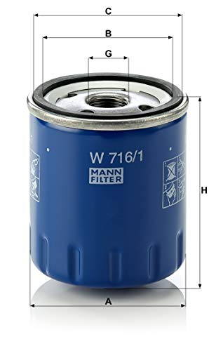 MANN-FILTER W 716/1 Original Filtro de Aceite, para automóviles
