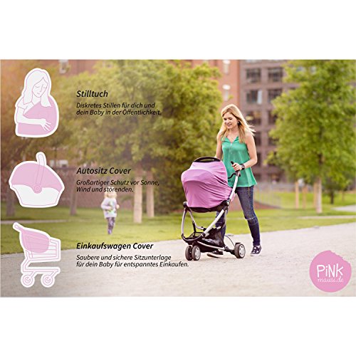 Manta de Lactancia - Capa Grande para Amamantar - Multifuncional, Suave y Transpirable - Capa para Asiento del Coche, la Sillita del Bebé y el Carrito - Da el Pecho de Forma Discreta en Público