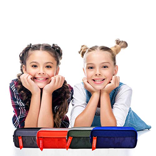 Maomaoyu Estuche de gran capacidad para niños y niñas, con triple bolsillo con cremallera, ligero, resistente al agua, color Camuflaje negro