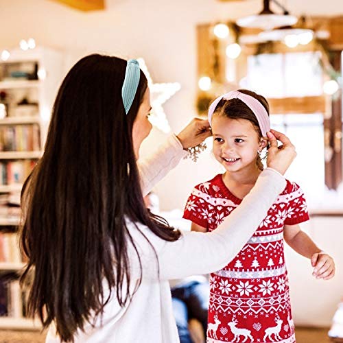 MaoXinTek Diademas de Pelo Anchas 10 Colores Elástica Turbantes de Nudo Bandas Diadema para Niñas Mujeres 10 Piezas