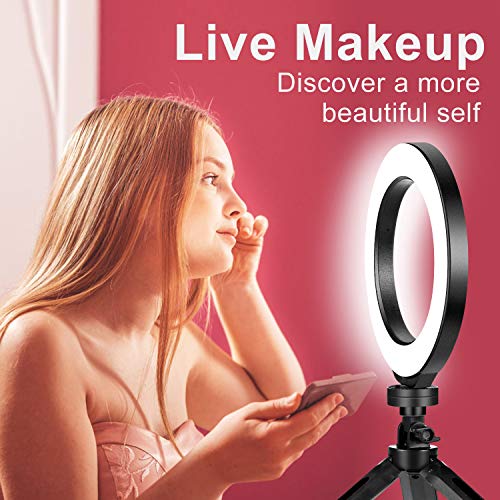 Maquillaje Anillo Light 6" Beauty Selfie Photo Light Kit con Soporte Lámpara LED súper Brillante para fotografía Videos de Youtube Streaming Instagram